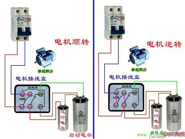 单相双值电容异步电动机接线图  第3张