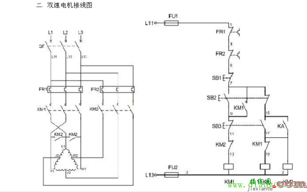 双速电机怎么接线?三相双速电机原理图解  第1张