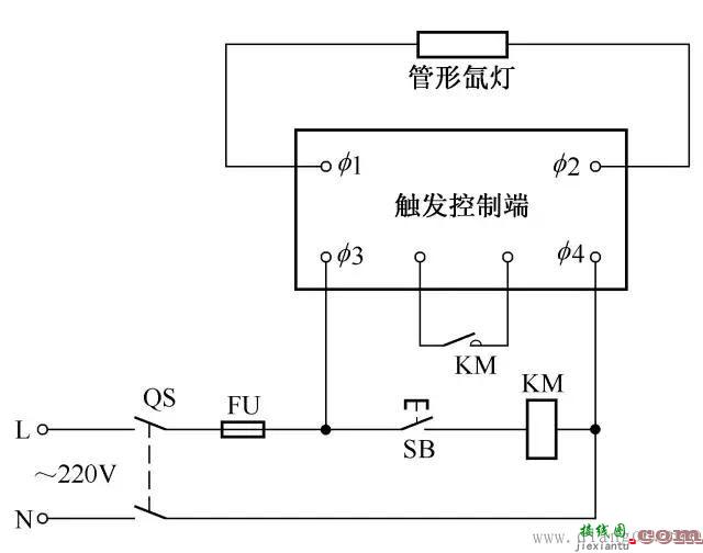 管形氙灯接线电路图  第1张