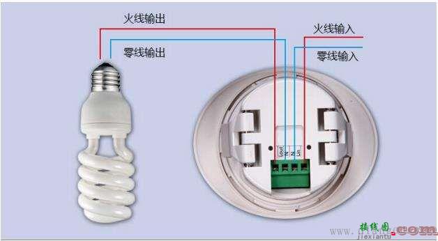 声控开关4根线接线图  第1张