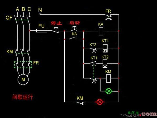 电动机间歇运行电路  第1张