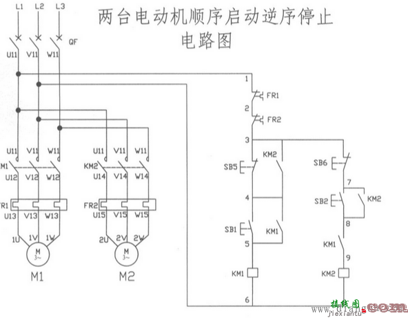 电动机顺时起动逆时停车控制电路图  第1张