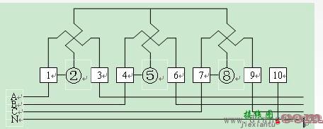 三相四线10孔电表不带互感器直接法  第1张