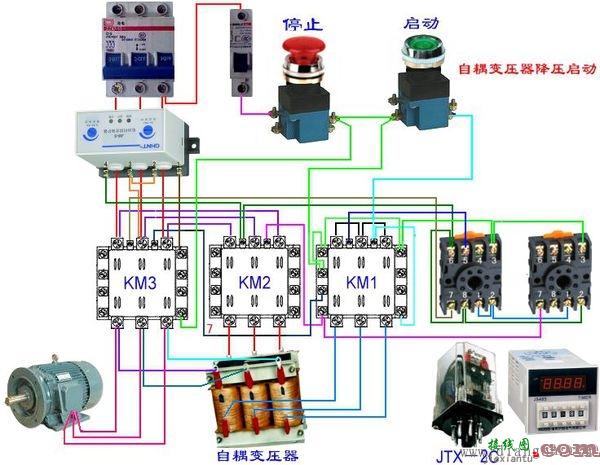 电机自耦启动原理图  第1张