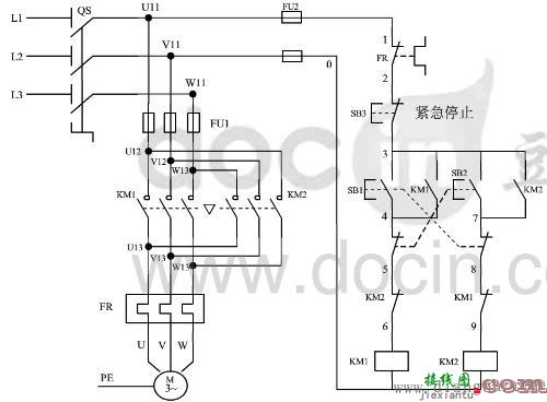 电动机正反转自锁电路图  第3张