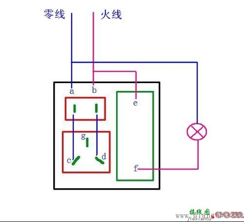 插座开关接线图_一开5孔插座接线图  第5张