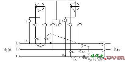 三相四线电表经互感器接线图  第1张