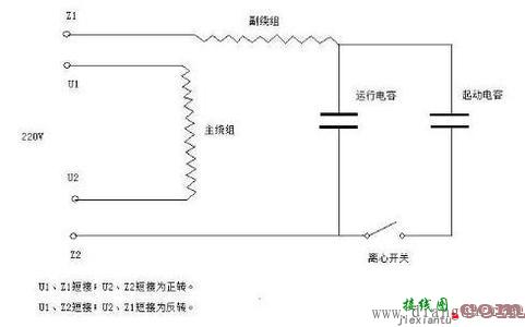 单相异步电动机接线图  第3张