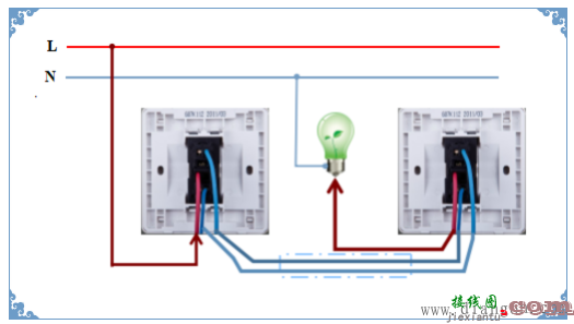 一灯两控开关接线图_两地控制一灯接线图  第3张