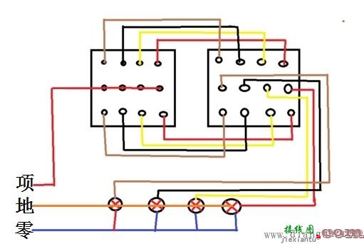 四联双控开关怎么接线?四联双控开关接线图  第2张