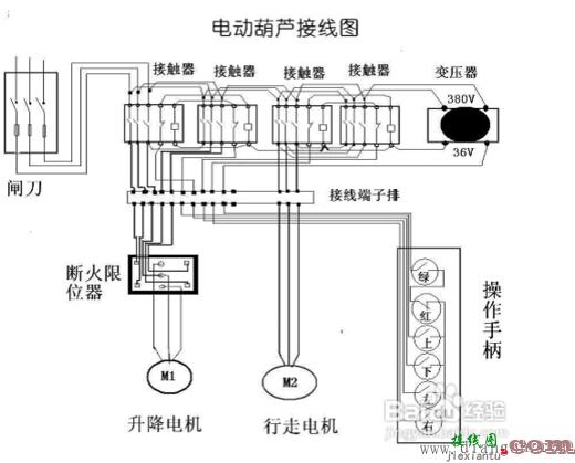 电葫芦开关怎么接?电动葫芦接线图  第1张