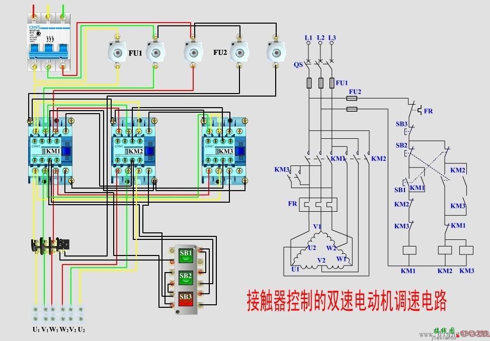 双速电机实物接线图  第7张