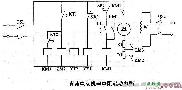 直流电动机串电阻起动电路  第1张