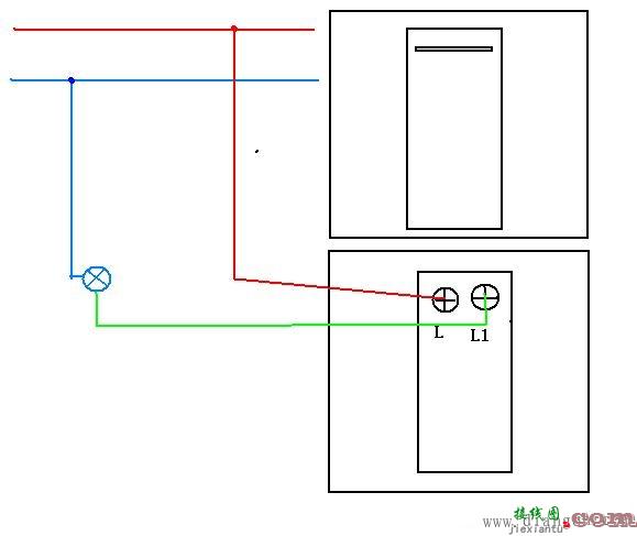 单控开关接线图实物图  第1张