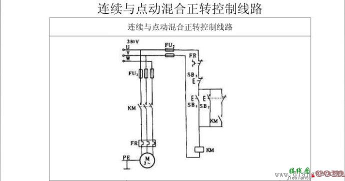 连续与点动混合正反转控制电路图  第1张