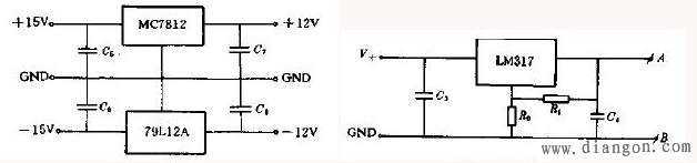 7812、LM317传感器电源电路  第1张