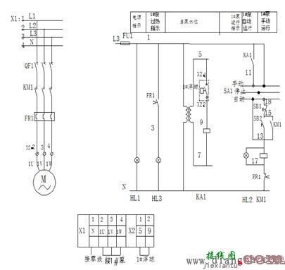 排污泵控制箱接线图及排污泵控制箱线路图  第1张