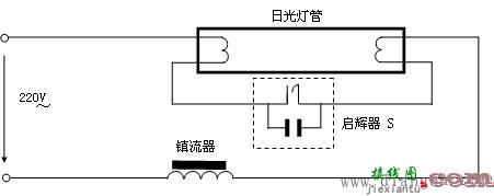 电子镇流器日光灯接线图  第1张