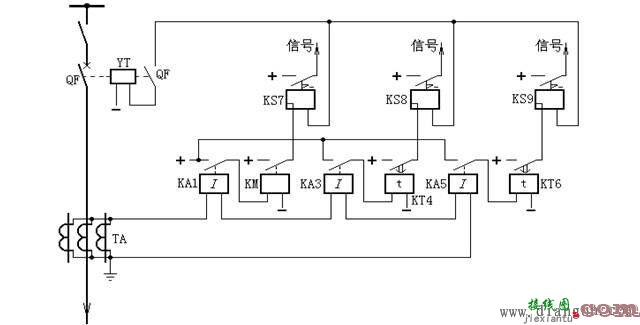 三段式零序电流保护原理接线图  第1张