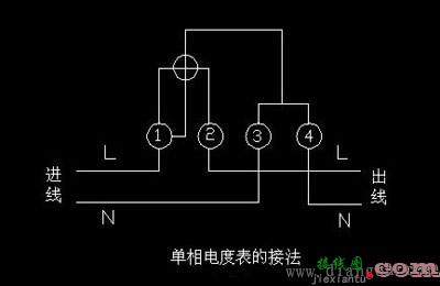 家用电表接线图_家用电能表详解图  第1张