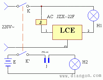 停电应急灯自动转换器工作原理  第1张