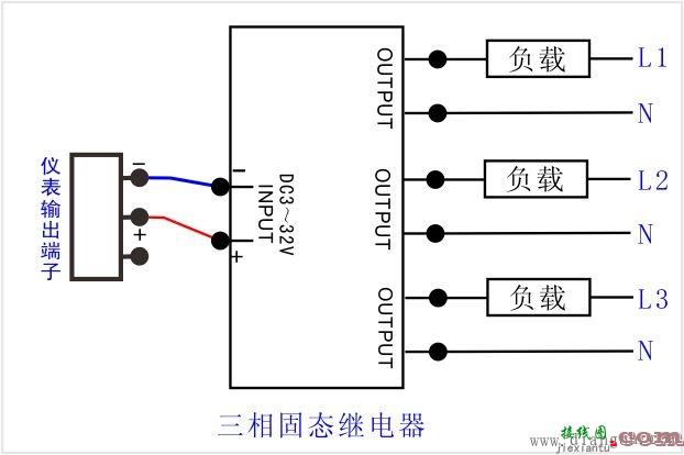 固态继电器和温控仪接线图  第1张