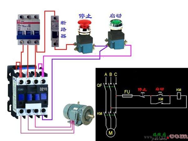 接触器互锁原理图_接触器互锁接线图_接触器互锁实物接线图  第4张