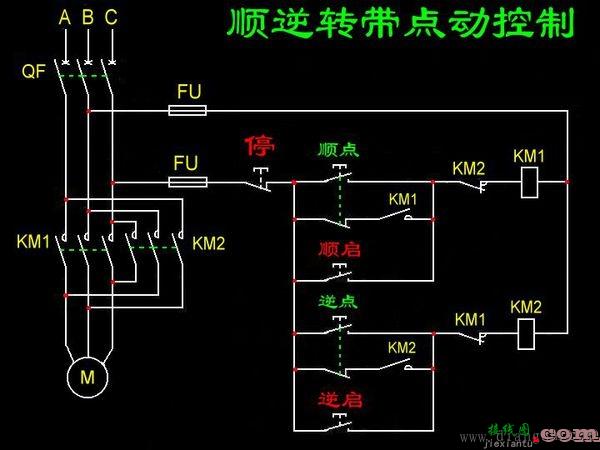 电动机正反转自锁原理图解  第1张