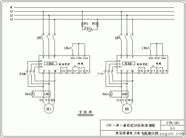 软启动器一拖二电路图_软启动器一拖二原理图  第2张