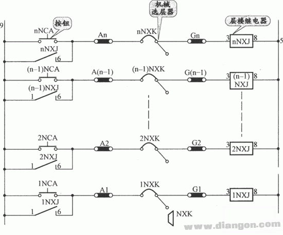 JKH1-771A电梯按钮电路图  第1张