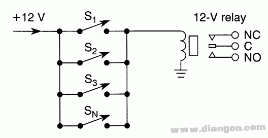 继电器“或”电路  第1张