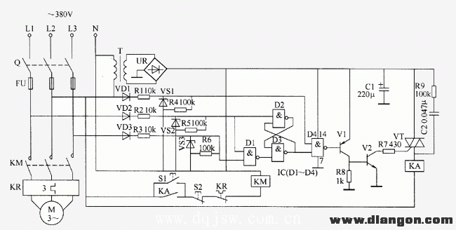 电动机保护器电路图  第1张