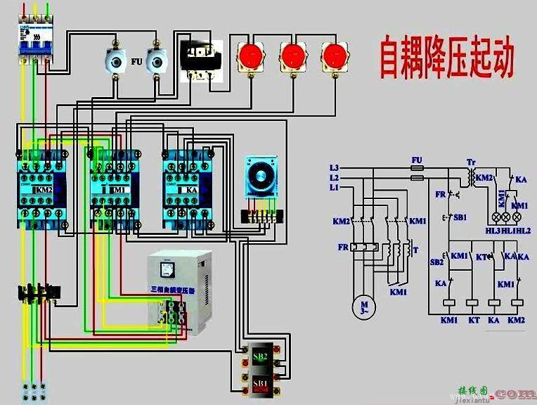 三相电动机星形/三角形降压启动电路图  第1张