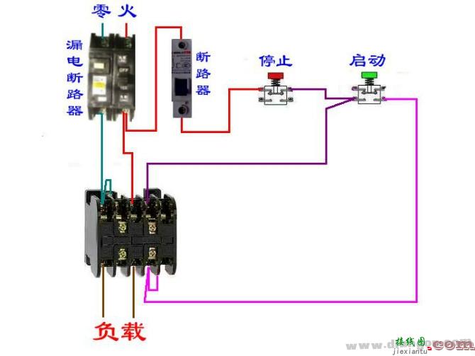 继电器控制电路原理图和接线图大全  第1张