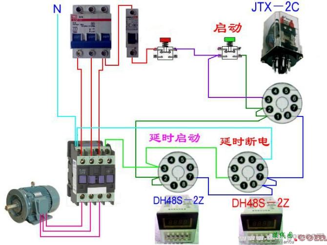 继电器控制电路原理图和接线图大全  第10张