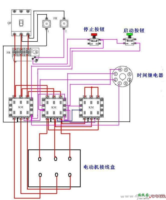 继电器控制电路原理图和接线图大全  第8张