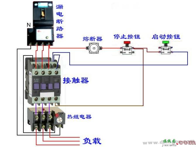 继电器控制电路原理图和接线图大全  第16张