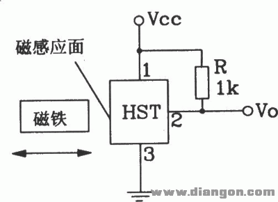 HST霍尔传感器应用接口电路图  第1张