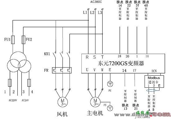 螺杆式空气压缩机二次线路图  第1张