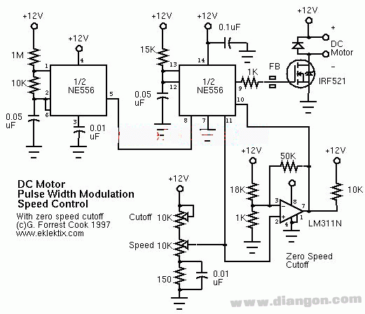 脉宽调制电机调速电路图  第1张