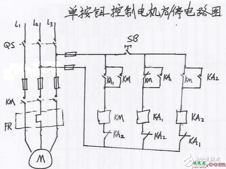 三台电机轮流循环 - 关于电机运行的几个基本电路  第2张