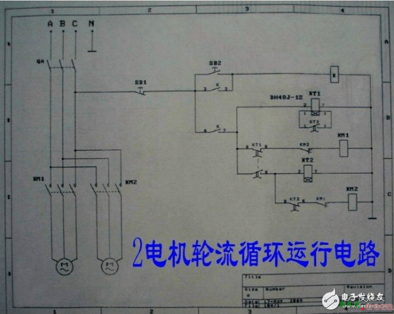 控制电机正反转 - 关于电机运行的几个基本电路  第3张