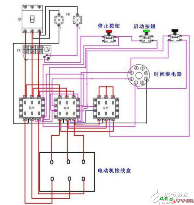 定子串电阻降压启动 - 关于电机运行的几个基本电路  第3张