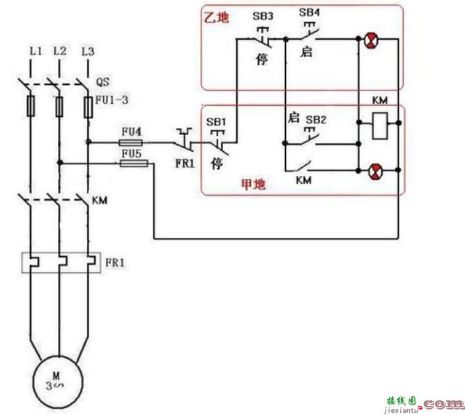 多款两地控制电机电路图讲解  第2张