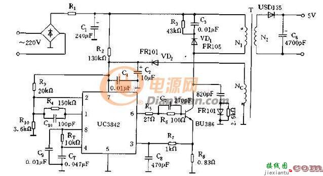 一种UC3842的供电电路分析  第1张