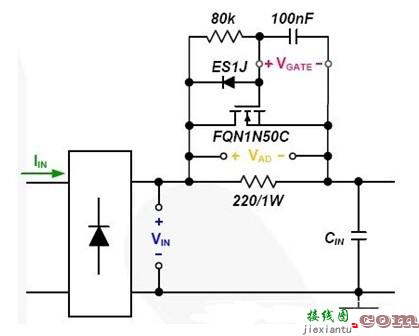 8W灯泡的有源阻尼电路图  第1张