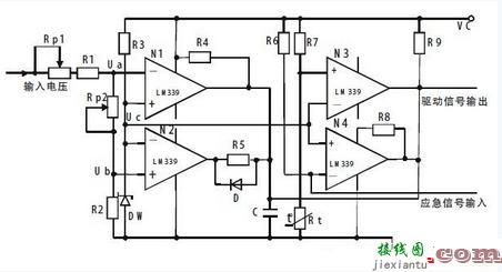 关于LM339 比较器的综合保护电路图  第1张