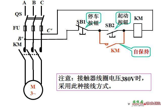 三相异步电动机连续运行电气控制电路图  第1张