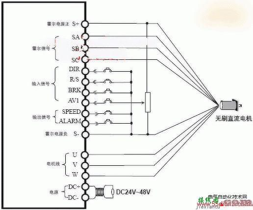 无刷直流电机接线图  第1张