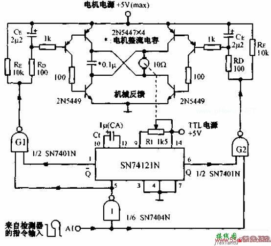 TTL伺服器控制电路图  第1张